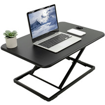 VIVO Black Ultra Slim 26" Desktop Converter, Sit Stand Tabletop Monitor Riser - £149.76 GBP