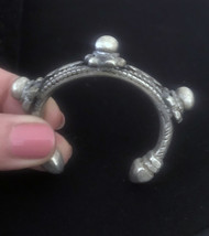 Yemenite silver cuff bracelet, silver cuff bracelet, vintage tribal bracelet YB4 - £96.50 GBP