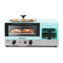 Americana 2 Slice, 9.5" Griddle With Glass Lid 3-In-1 Breakfast Center Station,  - £69.69 GBP