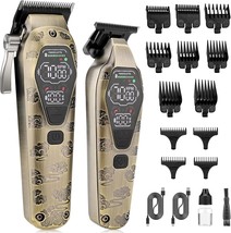 Professional Hair Clipper For Men - Cordless Clippers And Trimmers Set,, Bronze - £48.54 GBP