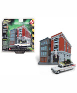 1959 Cadillac Ecto-1A Ambulance with Firehouse Exterior Diorama from &quot;Gh... - $1,237.56 MXN