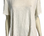 Eileen Fisher White Scoop Neck Short Sleeve Slub Tee Size 1X - $33.24