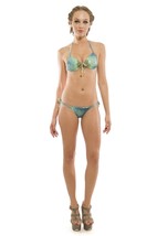 Aquarella Winner Wet Look Tie Side Brazilian Bikini Swimwear Swimsuit Bottom - £44.72 GBP