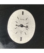 Bulova Dior Watch Dial 23 Jewel Silver &amp; Black Oval 19 X 15mm - $12.68