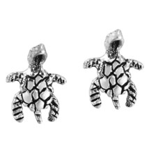Everyday Little Sterling Silver Sea Turtles Post Stud Earrings - £7.03 GBP
