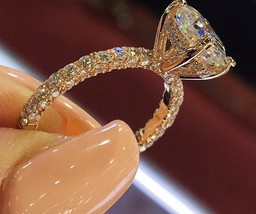 New Hot Flash Diamond Round Princess Ring Crystal from Swarovskis Fashion Women  - £7.39 GBP