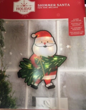 Holiday Time Shimmer Santa Window Decoration - £6.37 GBP