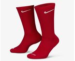 2 PAIR NIKE EVERYDAY PLUS Performance Cushion Crew Socks RED WHITE WOMEN... - $23.39
