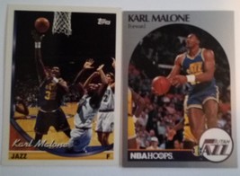 2 Karl Malone Utah Jazz NBA 1990  #292 &amp; 1994 Topps #279 basketball cards lot - £2.77 GBP