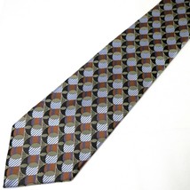 Robert Talbott Best of Class Nordstrom Blue Gold Brown Metallic Tie 58&quot; ... - £17.98 GBP