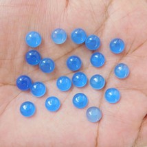 15x15 mm Round Chalcedony Cabochon Loose Dyed Gemstone Wholesale Lot 10 pcs - £13.48 GBP