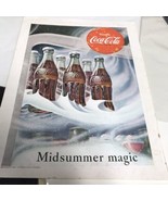 1953 drink Coca Cola soda bottles snow Midsummer magic advertisement - £10.87 GBP
