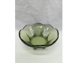 Vintage MCM Green Anchor Hocking Glass Serving Dish Bowl Tray 4 1/2&quot; X 1... - $33.65