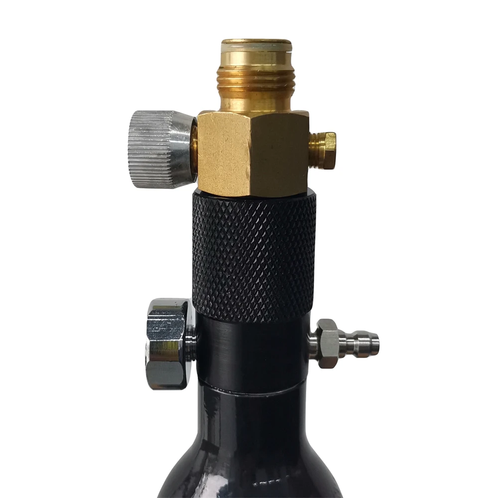 House Home M18x1.5 Thread Paintball CO2 Cylinder Tank On Off Valve With Pressure - £45.87 GBP
