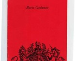 Royal Opera House Boris Godunow 1971 Program Kiri Te Kanawa Boris Christoff - £14.24 GBP