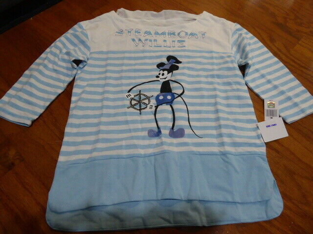 Shanghai Disney Steamboat Willie Long Sleeve Shirt Extra Small NWT - $23.31