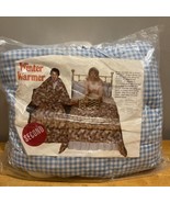 HERITAGE Quilts Vintage BLUE Check Winter Warmer Snap Blanket 60 X 77” NOS - $69.29