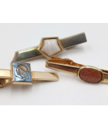 Lot of 3 Anson Tie Clips Gold Tone Vintage - £24.54 GBP