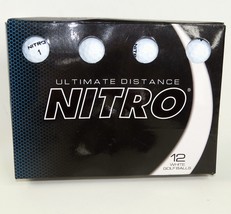 NEW Nitro Ultimate Distance 1 Dozen WHITE Golf Balls 12 Pack Control Speed  - £8.16 GBP