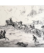 Bringing Up The Battery War Scene 1882 Victorian Military Art DWAA8 - $366.58 MXN