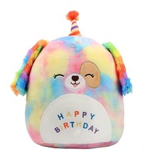 8 Happy Birthday Dog Plush Rainbow Birthday Dog Plush Pillow Soft Puppy Plush To - £16.19 GBP