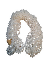 12 48&quot; White Pearl 8mm Mardi Gras Beads Party Favors 1 Dozen - £14.99 GBP