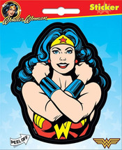 DC Comic&#39;s Wonder Woman Comic Art Figure Peel Off Image Sticker Decal NEW UNUSED - £3.18 GBP