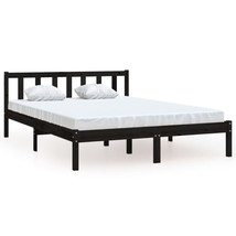 Modern Wooden Solid Pinewood Large 140X190 cm Double Size Bed Frame Base... - $110.24+