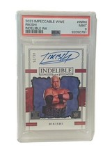 Rikishi Bloodline Auto 2023 Impeccable WWE PSA 9 Autograph Ink/75 Indelible sp - £185.73 GBP