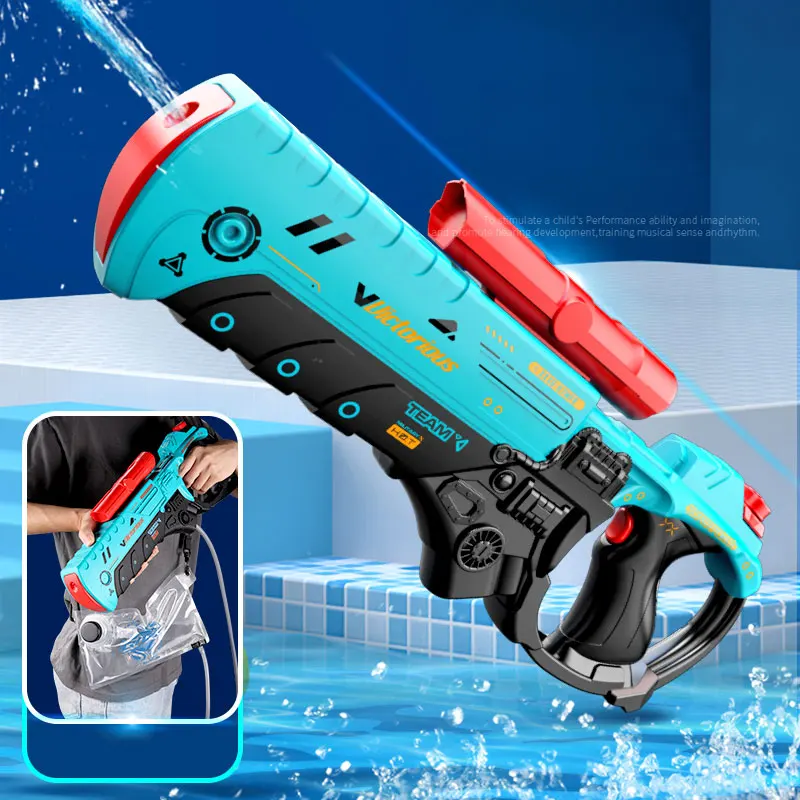 2023 Summer Electric Water Gun With 1000ML Water Bag High Speed Water Blaster - £47.31 GBP