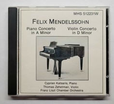 Felix Mendelssohn Piano &amp; Violin Concertos Franz Liszt Chamber Orchestra CD 1988 - £4.75 GBP