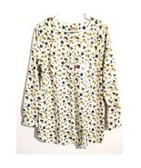 Duluth Trading Co Floral White Button Up Wrinklefighter Tunic Medium NEW - $68.38 CAD