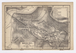 1904 Original Antique City Assisi / Umbria / Italy - $27.96