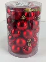 Christmas Balls 24 Pcs 40 mm Shatterproof Christmas Ball Hang Red A10 - £12.74 GBP