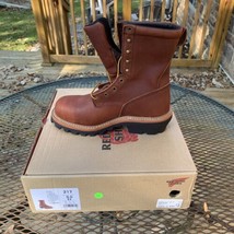 Red Wing 217 Waterproof Logger Boots Soft Toe Mens Size 9 EE Electrical ... - £195.39 GBP
