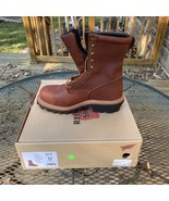 Red Wing 217 Waterproof Logger Boots Soft Toe Mens Size 9 EE Electrical ... - £194.75 GBP