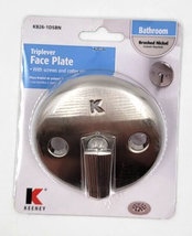 Keeney Triplever Metal Face Plate Tub Overflow Brushed Nickel Silver K82... - £6.79 GBP