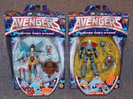 Vintage 1999 Marvel Avengers Ant Man &amp; The Wasp Figures New In The Packages - £46.85 GBP