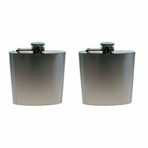 Q=2 Stainless Steel 6oz Hip Flask w/ Never-Lose Leak Proof Cap | Hiking ... - £11.00 GBP