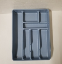 Rubbermaid Blue 0521 Utensil Flatware Drawer Organizer 7 Divided Compartments - £10.39 GBP