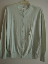 Ladies Top Size XL UNIQLO Lightweight Cotton Cardigan Light Green Scoop ... - £22.95 GBP
