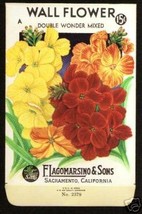 1920s Flower seed Packet Lago Wall Flower Early Wonder - £7.81 GBP