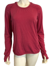 Puma SportLifestyle Red Long Sleeve Hooded Pullover T Shirt Size M - $18.99