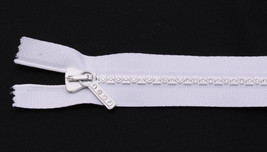 12" Separating Zipper - White - Small Rhinestone Swarovski® Crystals U001.13 - $25.95