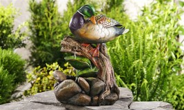 Duck Fountain Statue Indoor Use 12" High Polyresin Material 120V Plug In image 2