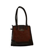 Marc Chantal MC Purse Faux Crocodile Embossed Leather Rusty Brown Handbag - $818.10 MXN