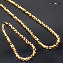 AMUPromotion ! 3mm Width 316L Stainless Steel For Women Men Fashion Chains Neckl - £17.92 GBP
