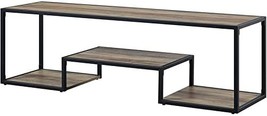 Rustic Oak And Black Finish Acme Furniture Acme Idella Tv Stand. - $150.93