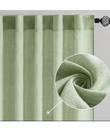 MIULEE Sage Green Linen Curtains 120 Inches Long for Bedroom Living Room... - $374.05 MXN