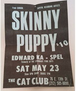 SKINNY PUPPY Gig Poster NYC CAT CLUB May 1987 Edward Ka-Spel Industrial - £461.40 GBP